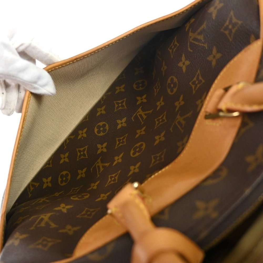LOUIS VUITTON LV Logo Deauville Hand Bag Monogram Leather Brown M47270 86GA444 - Picture 11 of 16